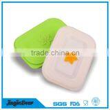 Outdoor Camping Collapsible Silicone Foldable Leakproof Bento Lunch Meal Box Container thumbnail-6