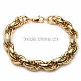 Stainless Steel Factory Twisted Chain Necklace Multilayer 18k Gold Bracelet Men Jewelry Sets thumbnail-5