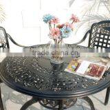2016 New Design Outdoor Cast Aluminum Garden Dining Set Round Table With Cushion thumbnail-5