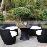 Wicker Sofa Set Black Bottle Shape Rattan Sofa and Ottoman thumbnail-1