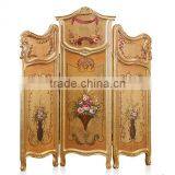 Hand Painting Folding Screen Antique Violet Curio Floor Screens Classic Wooden Furniture Decorative Screen thumbnail-3