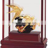 Gold Foil Loves Birds Statue in Display Box for Promotion Gift thumbnail-1