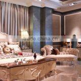 Classic Antique European Snow White Carving Floral King Bed With Matching Nightstand and Wardrobe BF12-03284b thumbnail-2