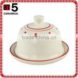Ceramic Butter Holder With Hand-painted Design