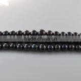 9-10mm Black Round Freshwater Pearl Strand thumbnail-3