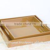 Set of 2 Colored Lacquer Serving Trays thumbnail-1