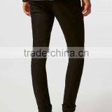 Black Twill Stretch Skinny Chinos New Fashion Men's Solid Slim Fit Cotton Casual Pants Trousers thumbnail-6