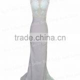 White Sexy Maxi Lace Prom Dress thumbnail-3