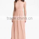 MGOO 2016 Formal Occasions Pleated Chiffon Maxi Dress Pictures Of Latest Gown Plain Elegant Prom Dress thumbnail-4