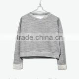 Custom Womens Long Sleeve Sweatshirt, Ladies Crop Top, Crewneck Sweatshirt thumbnail-3