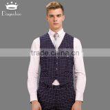Daynoliao Slim Fit 3 Pieces Trendy Woolen Business Suits Plaid Male Suit for Men thumbnail-2