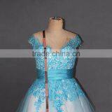 Beaded Blue Evening Dress Short Mini thumbnail-3