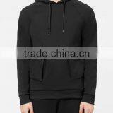 Classic Fit Custom Made Black Hoodie Wholesale Front Pockets Plain Hoodies for Men 2016 thumbnail-3