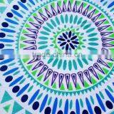 Alson Drop Shipping Round Beach Towel With Tassel Green&White &Blue Cotton Circle Beach Towels thumbnail-5