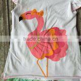 New Girls Outfit Flamingo Set White Coral Mint Kids Boutique Short Sets Ruffles Cotton Girls Clothing Matching With Accessories thumbnail-2