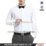 100%Cotton High Quality Elegant Style Newest White Wing-tip Collar Tuxedo Shirt for Men With French Cuff thumbnail-1