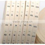 Natural Offwhite COTTON Size Label Clothing Print Tags Silk Screen Garment Tags XS-XXXL thumbnail-3