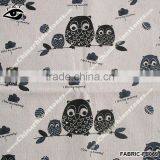 Night Owl Design 100% Linen Fabric Linen Fabric Wholesale Small Minimum Request thumbnail-1