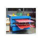 Corrugated Roof Tile Double Layer Roll Forming Machine 0.3mm - 0.8mm for Colored Steel Tiles