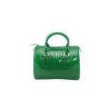 Green Personalised Silicone Handbag / Traving Bag For Girls With Custom Logo