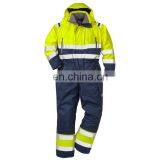 Hi Vis Waterproof Coverall With Cotton-padded Winter Work Clothing thumbnail-5