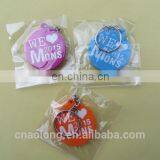 Cheap Soft Pvc Custom Round Shapes Key Chains/keychain With Own Design Logo