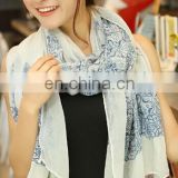 2014 new printed voile scarf cotton voile scarf beach towel sandbeach scarf big size