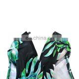 Large Size Women's Sleeveless Floral Chiffon Printed Sexy Dress thumbnail-2