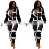 Wholesale Women Clothing Crop Long Sleeve Top Loose Pant Outfits Plus Size Two Piece Set thumbnail-2