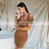 LAITE D2184 Ins Hot Sales Off-shoulder Sexy Women Dresses Ladies Fashion Bodycon Casual Dresses thumbnail-3