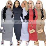 LAITE D2152 Plus Size Women Embroidery Logo Casual Dress Ladies Backless Long Sexy Dress thumbnail-1