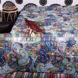 Decorative Indian Handmade Paisley Gudri Reversible Vintage Kantha Print Bohemian Quilt