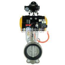 Air Control Wafer Type Butterfly Valve Double Acting Ss304 Pneumatic Distribution Valve Pneumatic Butterfly Valve thumbnail-3