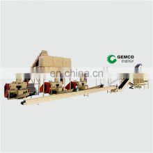 GEMCO straw husk sawdust wood briquettes making uses biomass briquetting machine for 1-2 ton biomass briquetting plant