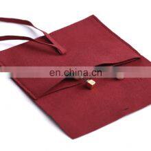 PandaSew 12*10cm Custom Logo Gold Deboss Print Microfiber Envelope Jewelry Pouch thumbnail-5