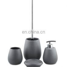 Six Pcs Waste Bin Tissue Box Vanity Ceramic Tabletop Accessories Bathroom Set thumbnail-3