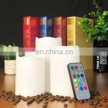 500 Hours Electric Led Flameless Candle Colorful Led Lights With 18 Buttons Remote Control