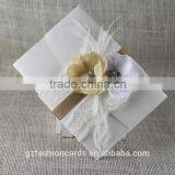 2016 Newest Customized Flower White Lace Luxury Arabic Wedding Invitation Cards thumbnail-1