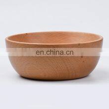 Eco Friendly Logo Small Large Rustic Wooden Dough Salad Fruit Mixing Decorative Serving Bowl Basin and Spoon Set Handmade thumbnail-5
