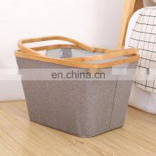 Toys Chest Foldable Storage Bins Box and Organizer Kids Dirty Clothes Bamboo Laundry Basket Home Storage & Organization thumbnail-3
