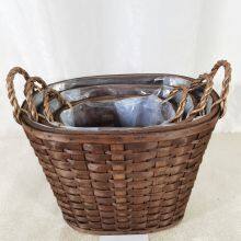 Garden Natural Willow Woven Storage Basket Small Woven Rattan Willow Basket