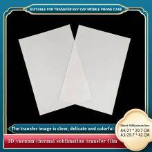 Heat Transfer Film.3D Vacuum Profiled Surface Heat Transfer Film. White Phone Case Key Cap Game Controller Transfer Imported Film thumbnail-3