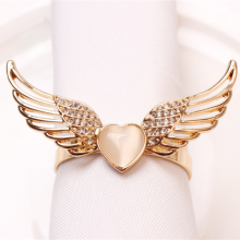 Gold Silver Angel Love Wings Napkin Ring For Valentine's Day Table Decoration thumbnail-2