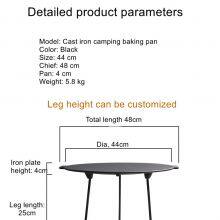 Factory Wholesale Pre-seasoned Cast Iron BBQ Crepe Pan Dosa Tortilla Cast Iron Concave Tawa Griddle With Three Legs thumbnail-3