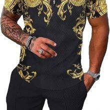 Mens Short Sets 2 Piece Outfits Polo Shirt Fashion Summer Tracksuits Casual Set Short Sleeve and Shorts Set for Men