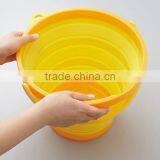 Portable Space Saver Outdoor New Collapsible Silicon Round Water Bucket Container thumbnail-5