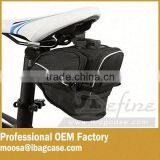 Black Clip-On Expandable Bicycle Saddle Seat Bag thumbnail-1