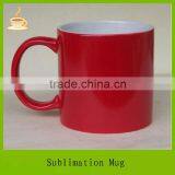 Red Coated 11oz Ceramic Sublimation Coffee Mug Printing Mugs thumbnail-1