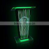 Clear Acrylic Podium Night Bar Table With LED Light, Night Bar DJ Facade thumbnail-2