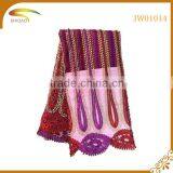 2016 Wholesale High Quality Latest Italian Decorative Embroidery 3D Patterned Chiffon Silk Fabric Market in Indian thumbnail-2